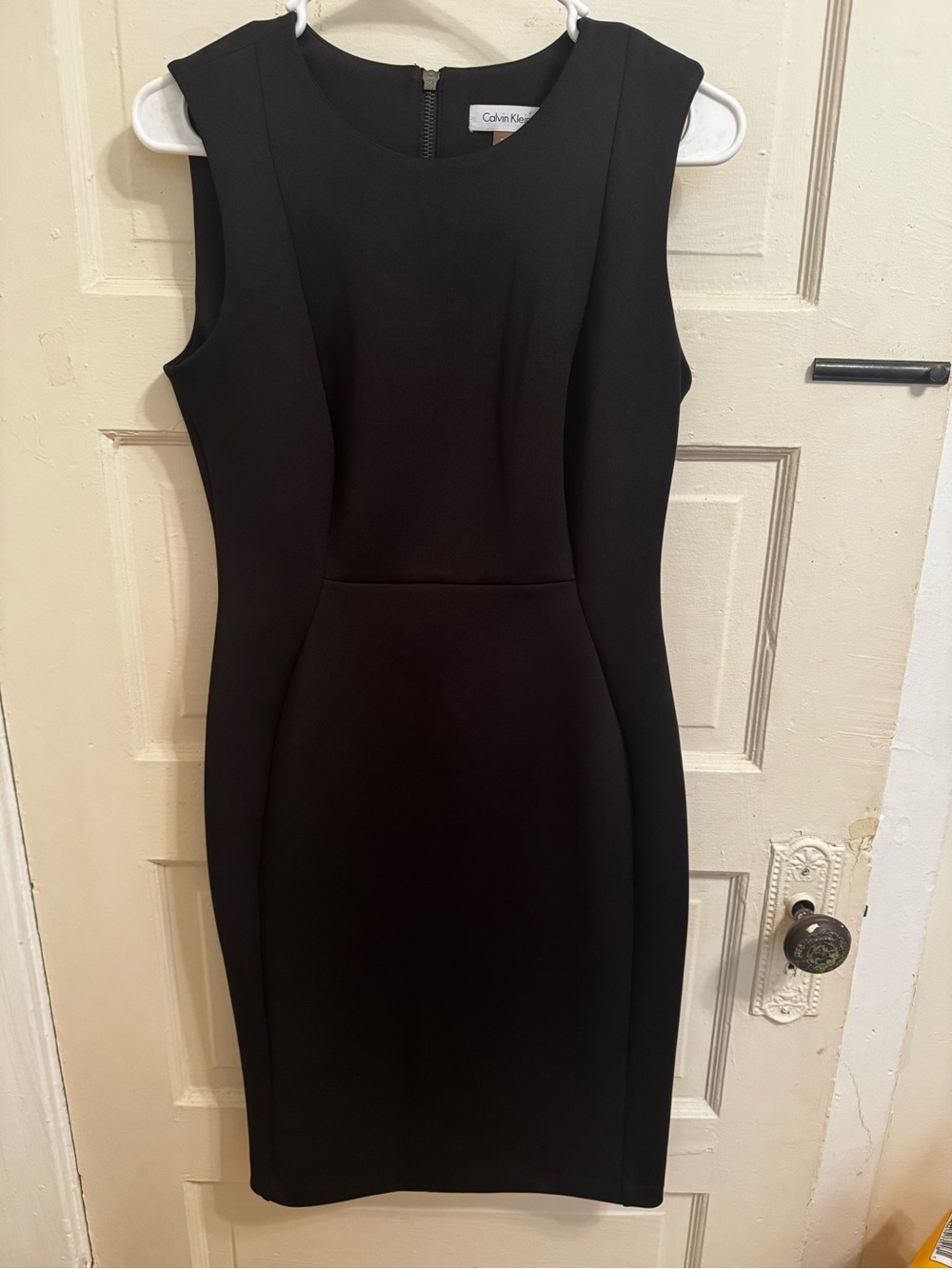 Calvin Klein Black Sleeveless Sheath Dress